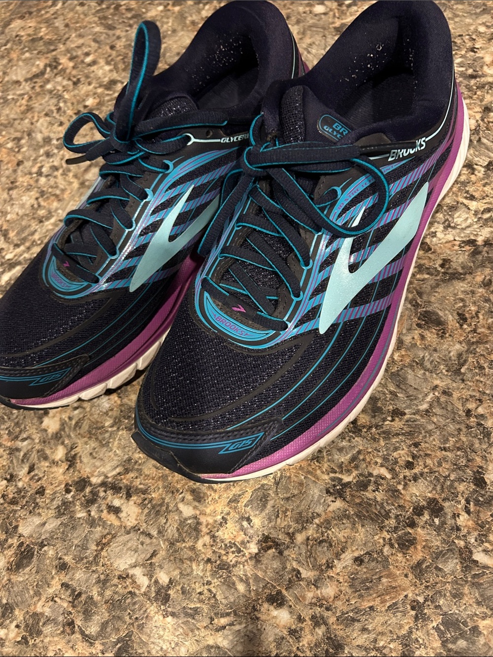 Brooks Women's Black, Teal & Purple Running Shoes